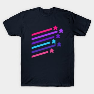 Cyberpunk Neon Meeples T-Shirt